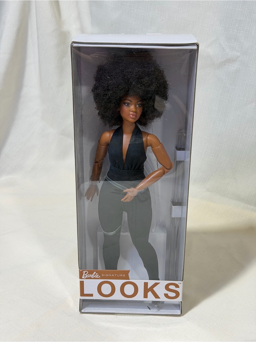 Barbie Signature Looks Model # 2 AA Black Doll Natural Afro ~ Curvy MTM Doll ⭐️